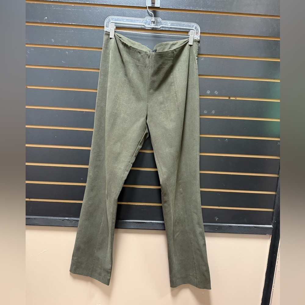 Jarbo Olive Green Tencel Stretch Pants Size 40